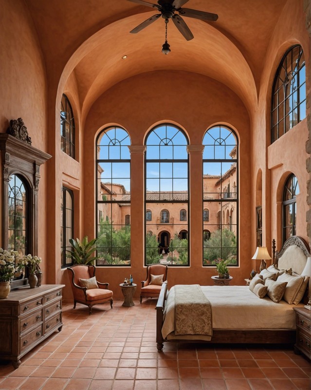 Mediterranean Masterpiece: Terracotta Tiles and Arched Windows