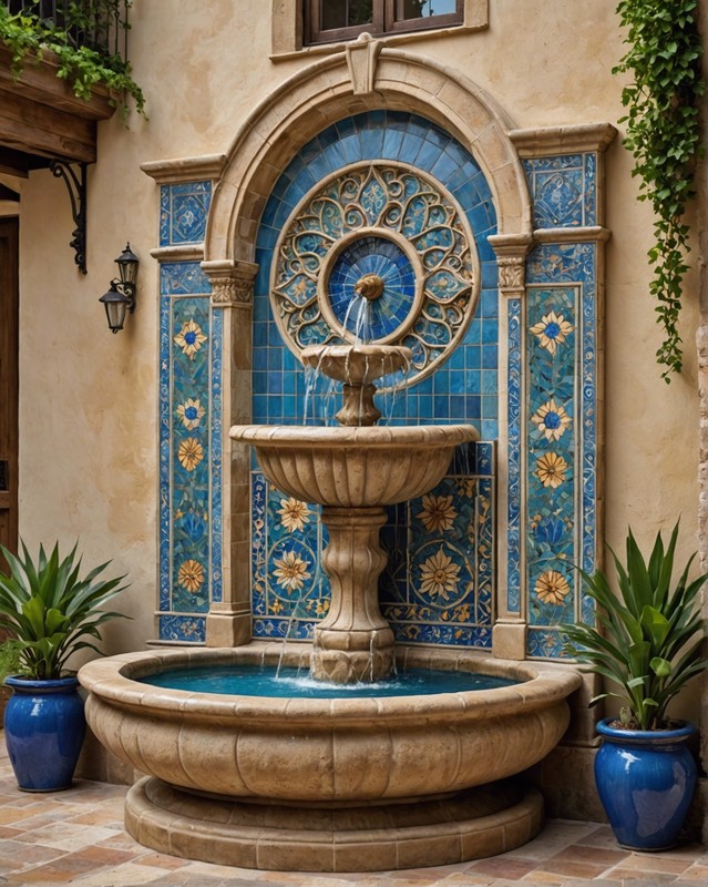 Mediterranean Tile Fountain