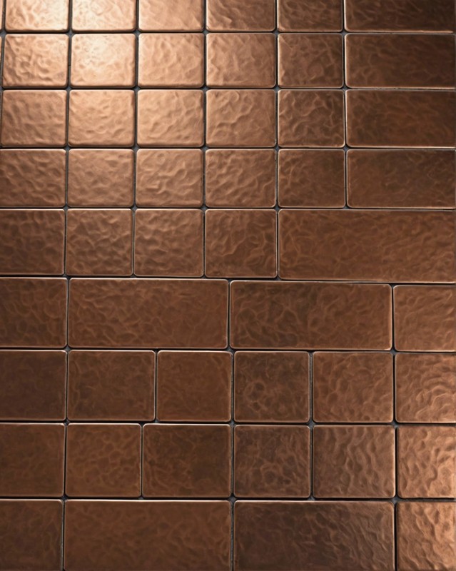 Metal Tile in Copper Finish