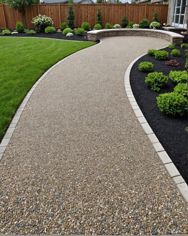 Minimalist Arc with Exposed Aggregate Finish