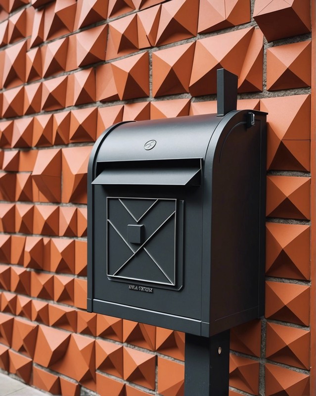 Modern Mailbox with Geometric Design