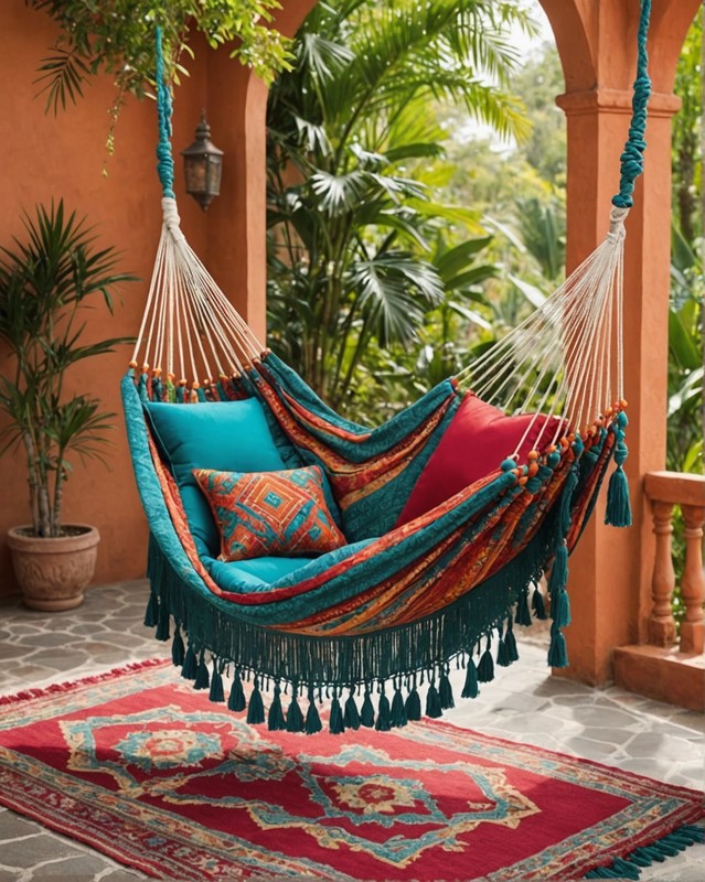 Moroccan-Inspired Hammock with Tassels