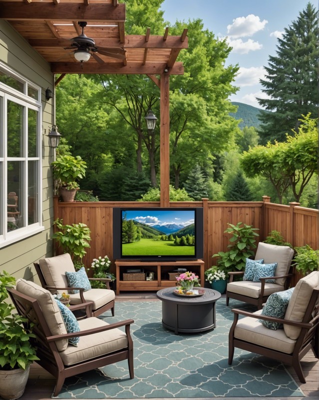 Mount a TV to a fence post or railing