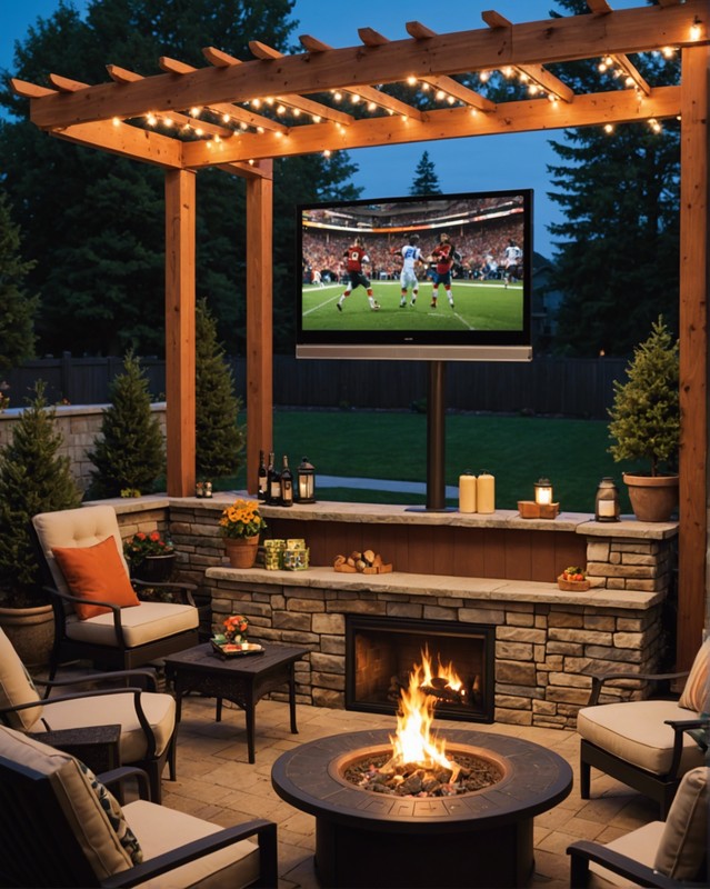 Mount a TV to a freestanding patio heater