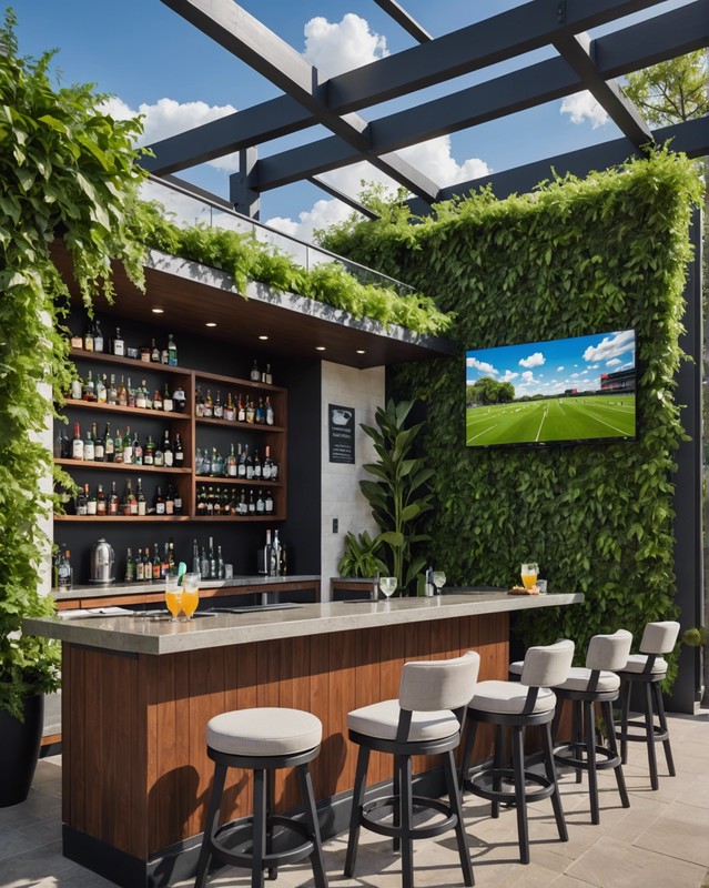 Mount a TV to a outdoor bar or bar table