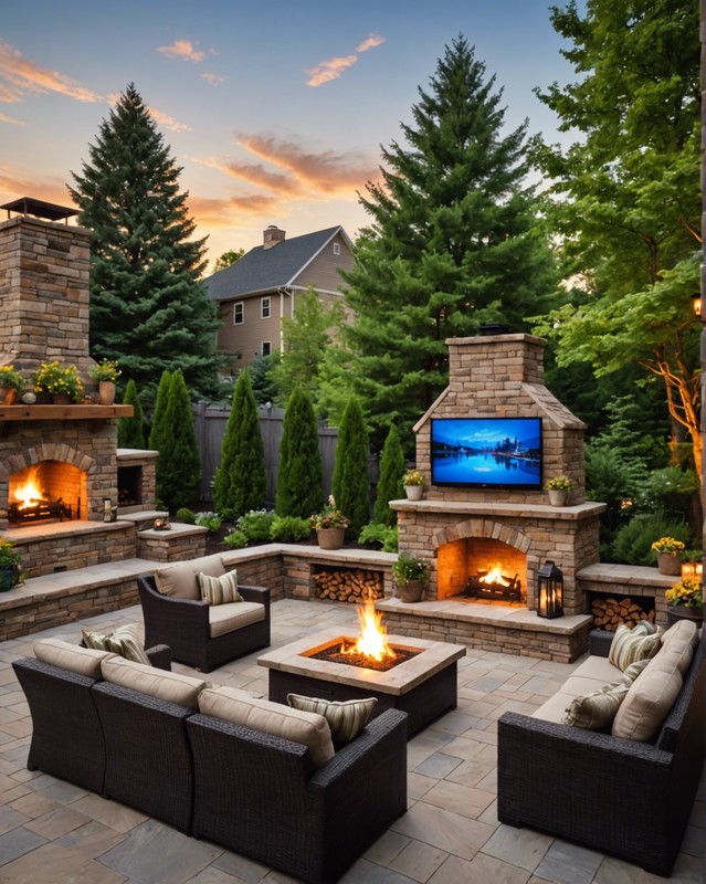 Mount a TV to a outdoor fireplace or chimney