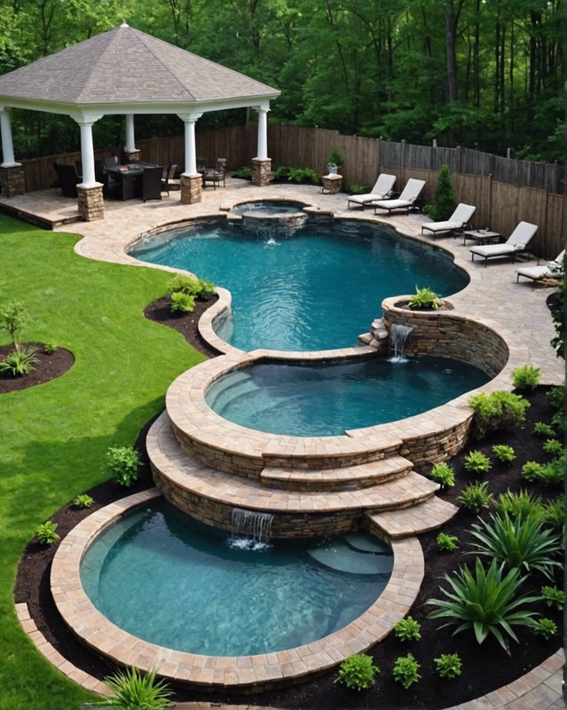 Multi-Tiered Pools with Various Depths