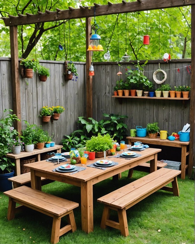 Nature-Inspired Sensory Play Area with Dining Table
