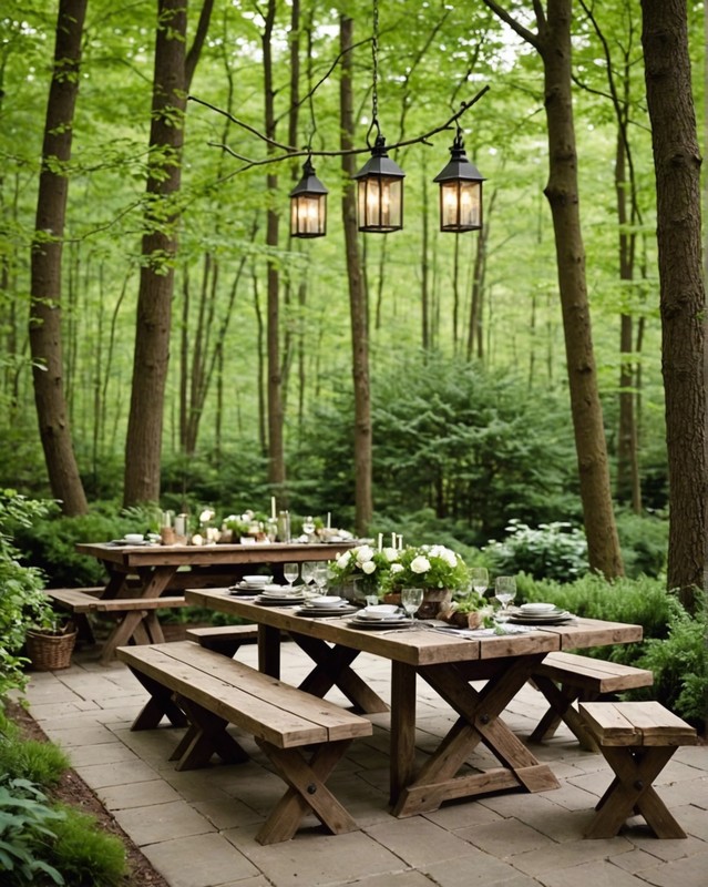 Nature-Inspired Woodland Dining Area