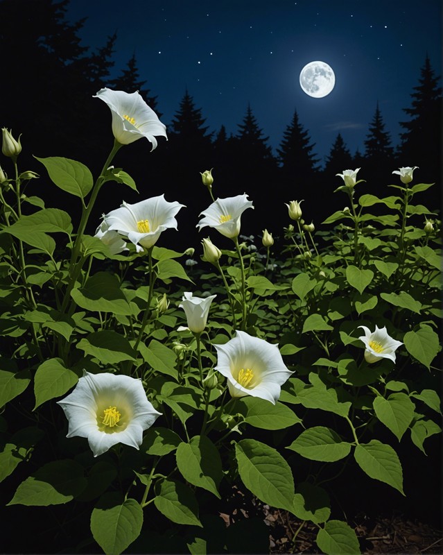 Night-Blooming Delights: White Flowers that Glow in Darkness
