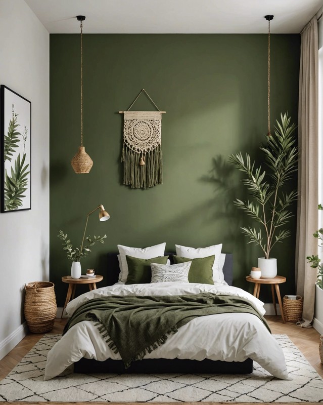 Olive Green Accent Wall