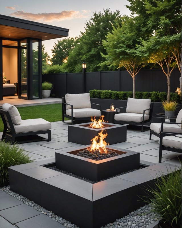 Opt for a Modern Appeal with a Geometric Fire Pit