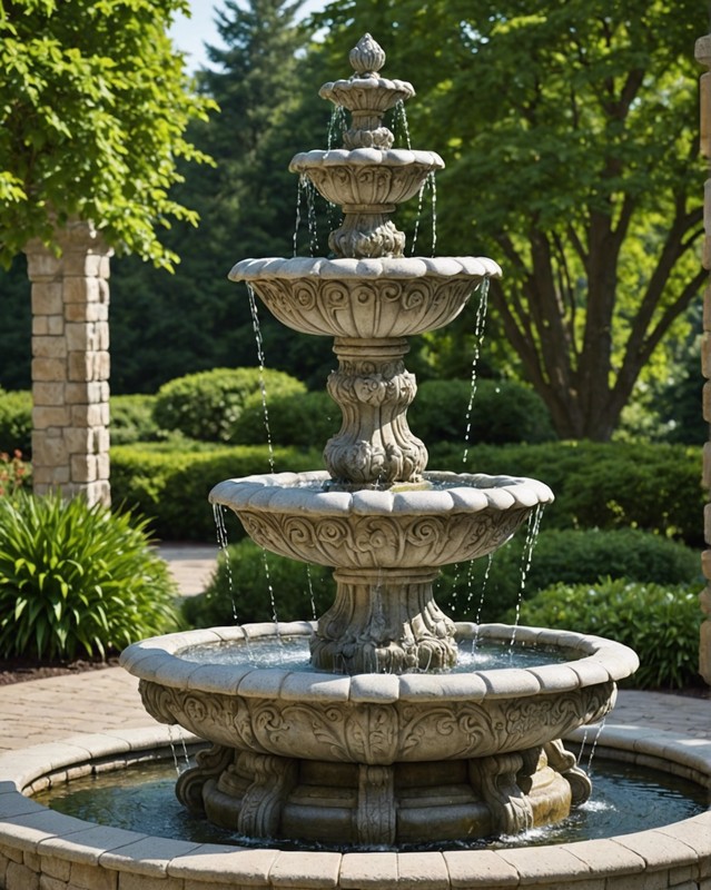 Ornate Cast Stone Fountain