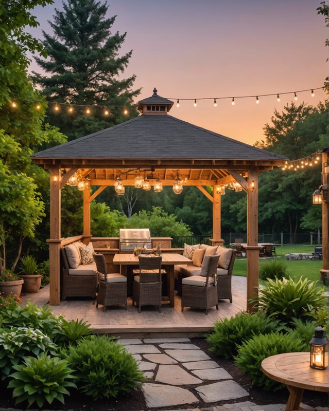Outdoor Kitchen and Dining Gazebo