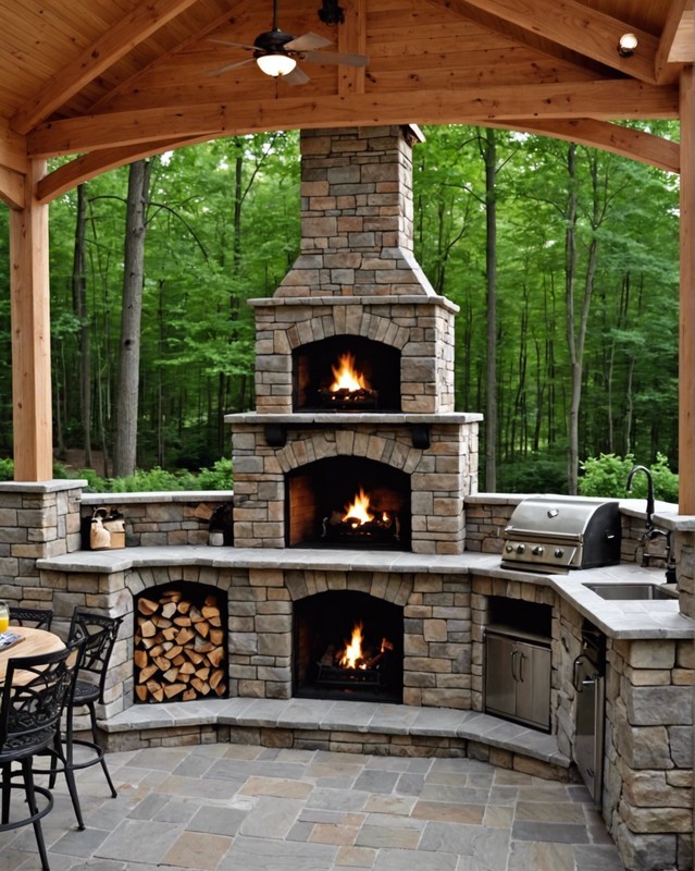 Outdoor Kitchen Fireplace
