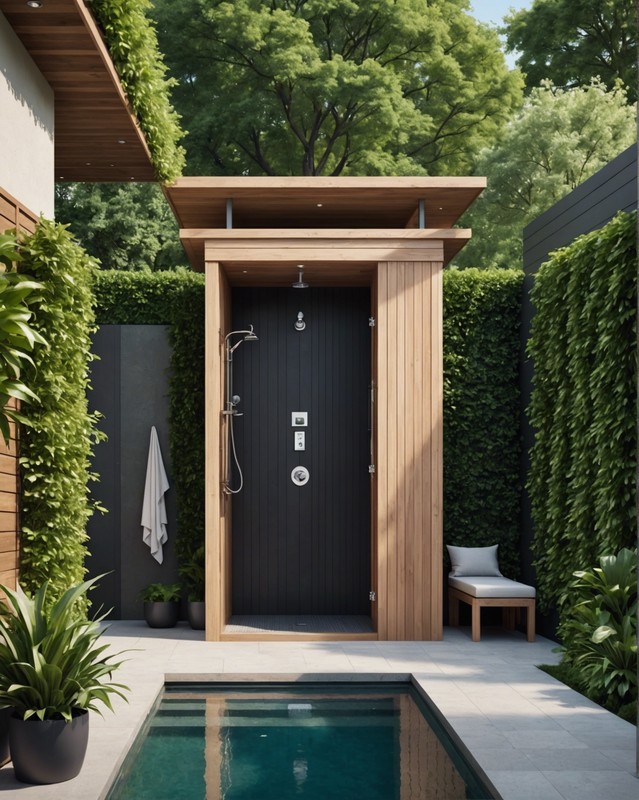 Outdoor Shower and Changing Room Combo