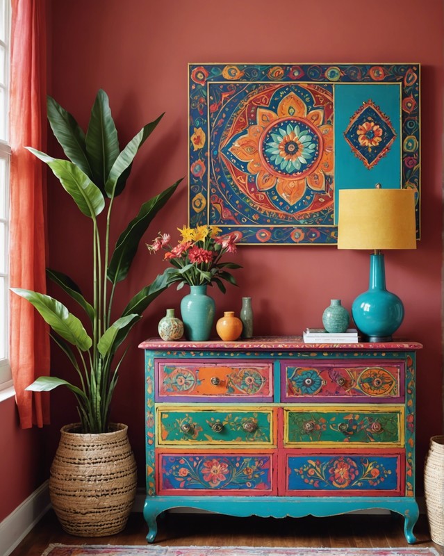 Paint the dresser in a bright color