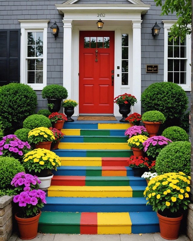 Paint the steps a bold color