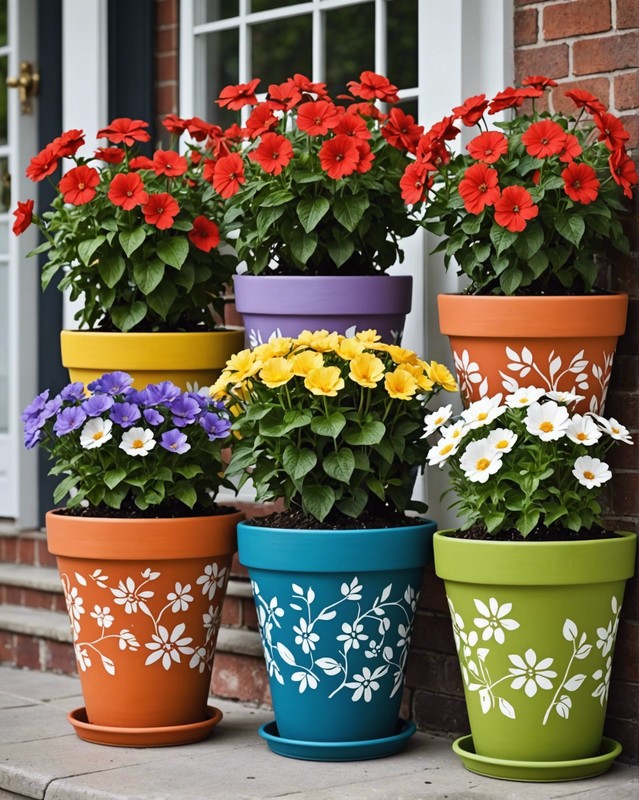 Painted Flower Pots