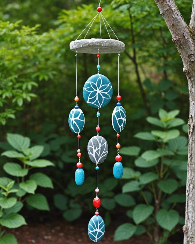Painted Rock Wind Chimes