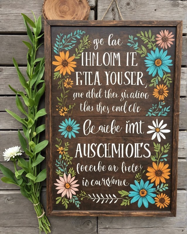 Painted Wood Signs with Inspirational Quotes