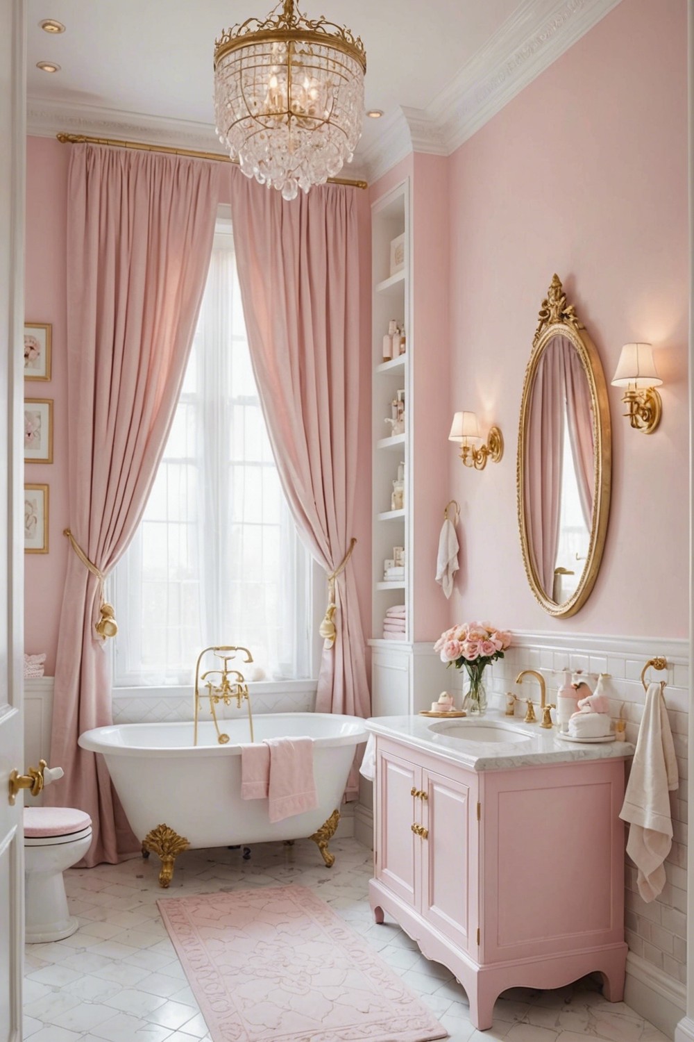 Pastel Pink and White Color Scheme