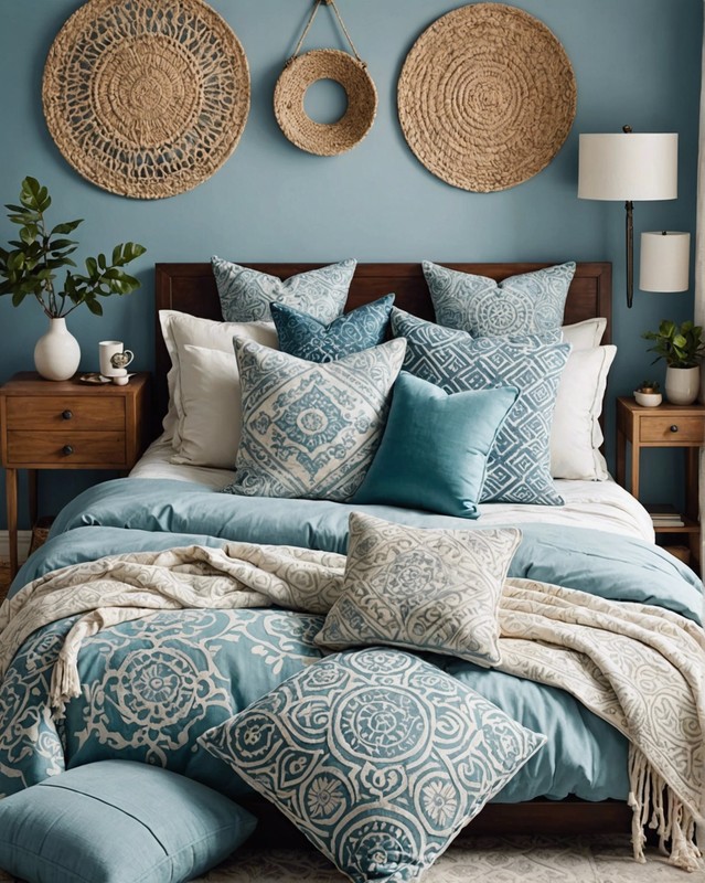 Patterned Pillows and Throws