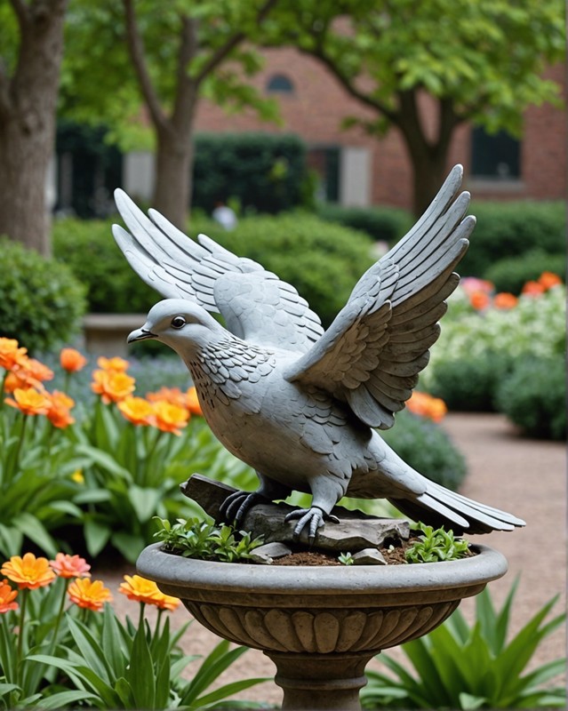 Peace Garden with Dove Sculptures