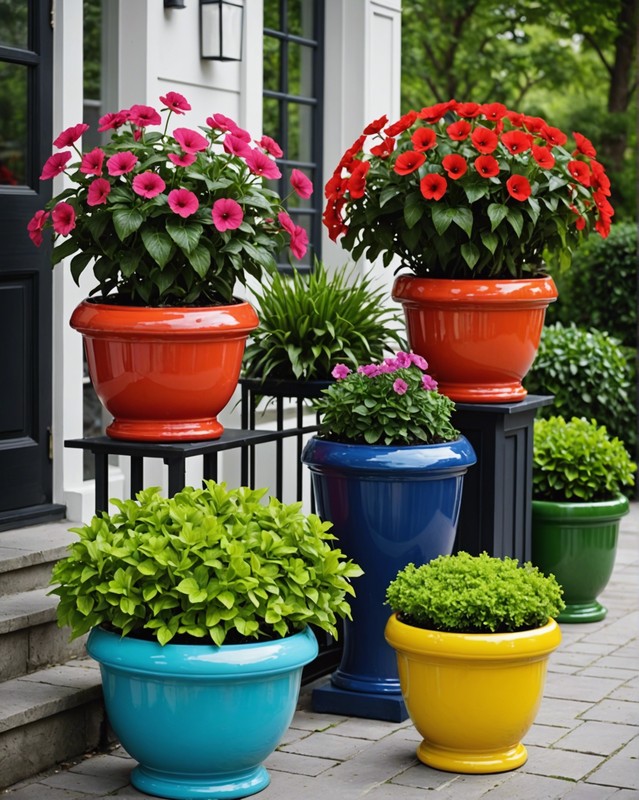 Planters in Bold Colors