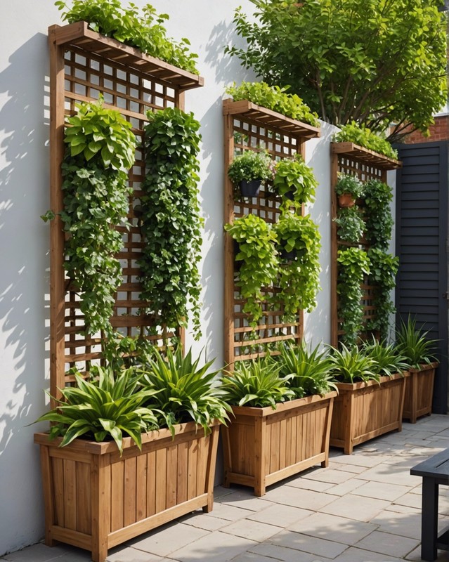 Planters with Built-in Trellises
