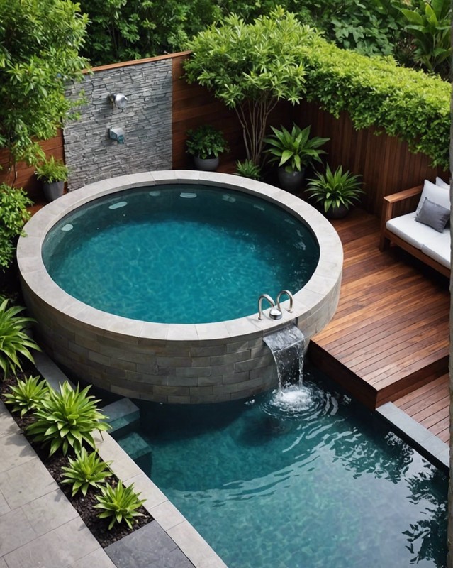 Plunge Pool for Quick Dips and Relaxing