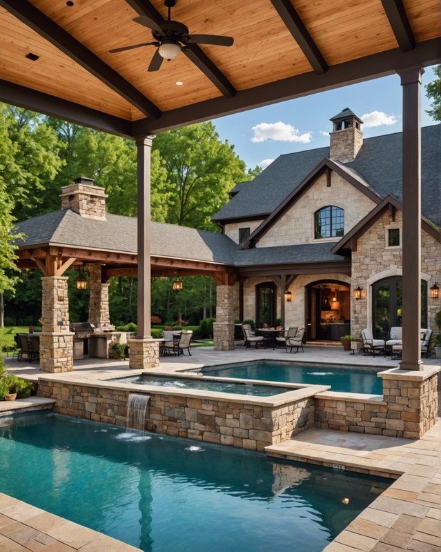 Pool House Retreat with Outdoor Kitchen