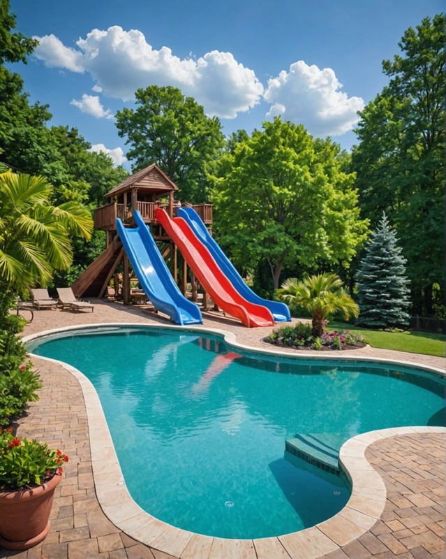Pool with Water Slide or Diving Board