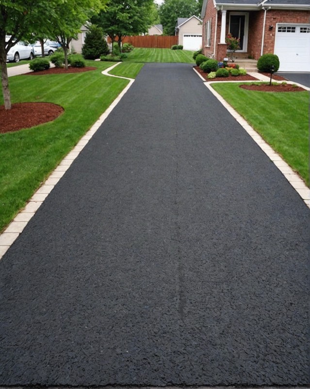 Poured Asphalt Path with Smooth Surface