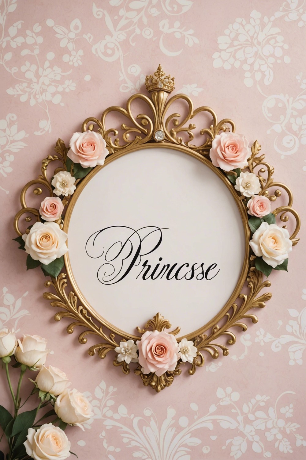 Princess Themed Bathroom Sign