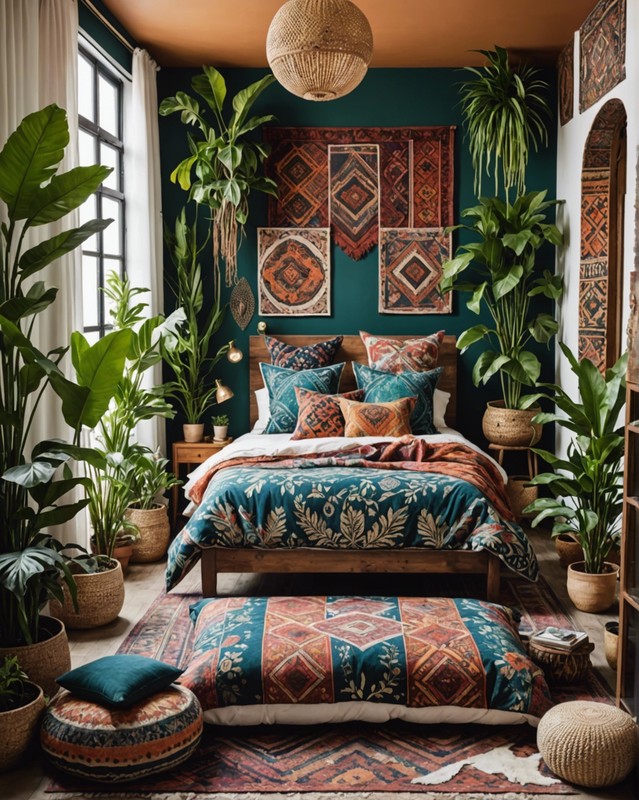 Printed Pillows and Plants