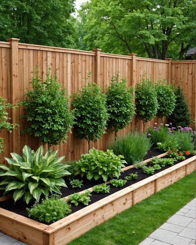 Raised Garden Bed Privacy Wall