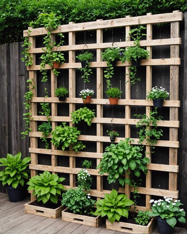 Recycled Pallet Trellis with a Sustainable Touch