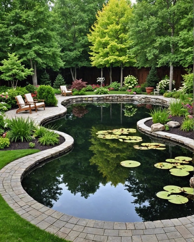 Reflecting Pond that mirrors the backyard
