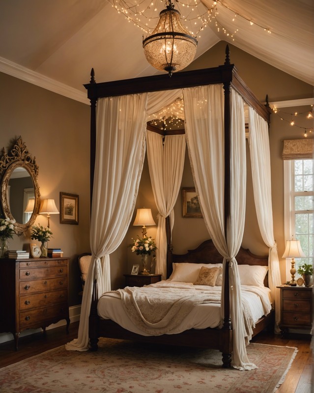 Romantic Attic Bedrooms with Canopy Beds