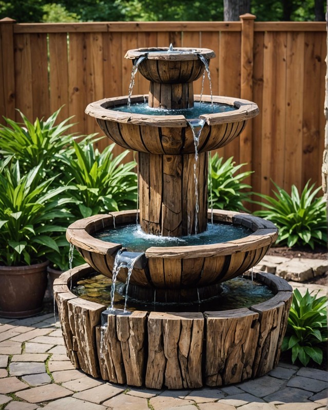 Rustic Wood Fountain