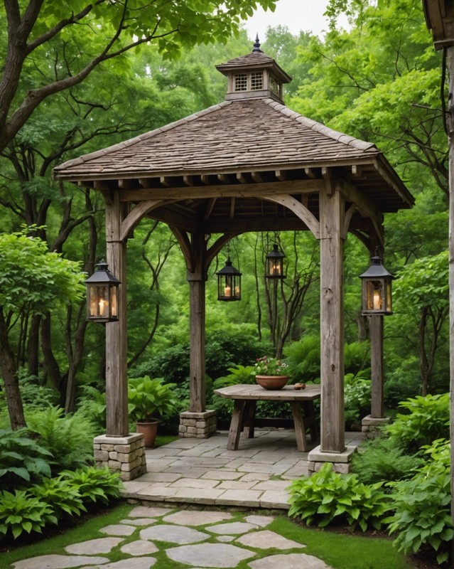 Rustic Wooden Gazebo with Natural Touch