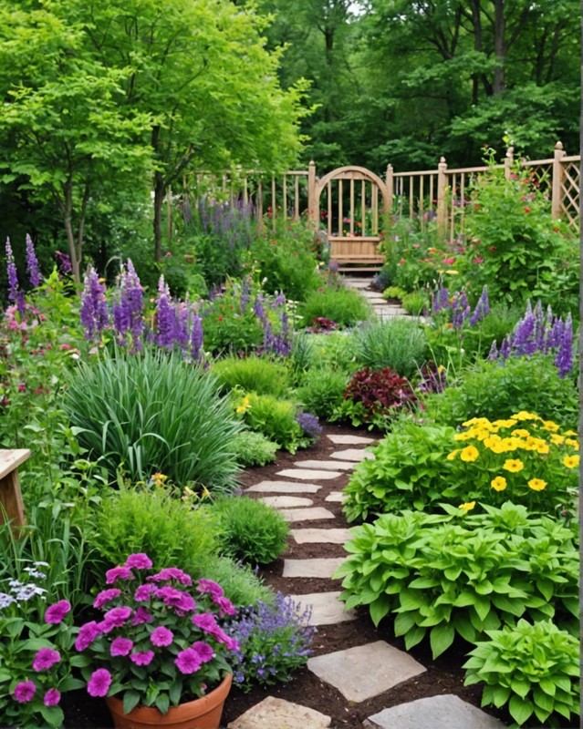 Sensory Herb Garden with Healing Plants
