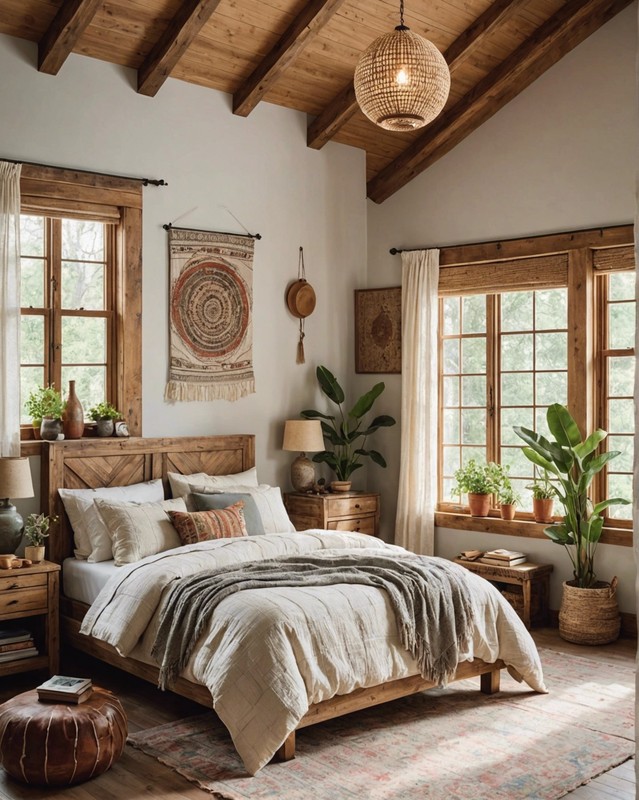 Serene Boho Bedroom with Natural Light