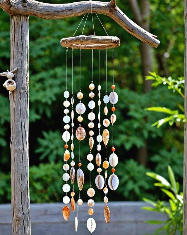 Shell and Driftwood Wind Chimes