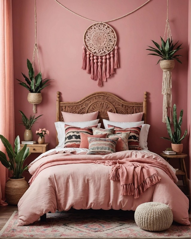 Southwestern-Inspired Pink Boho Bedroom