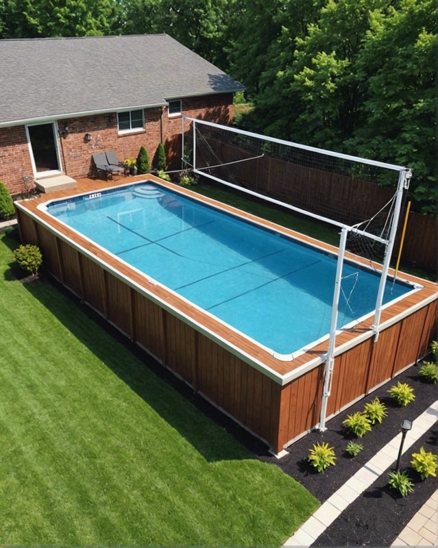 Sports Pools with Volleyball Nets and Diving Boards
