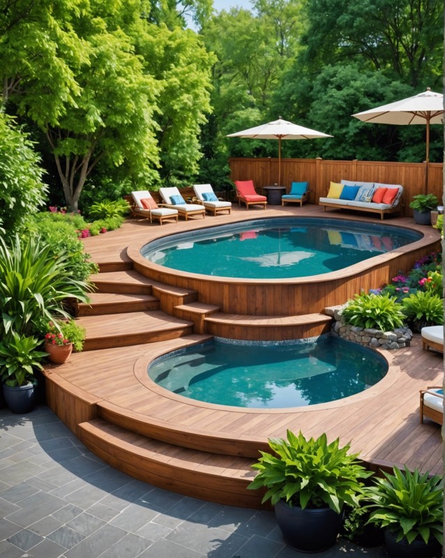 Stepped Pool Decking