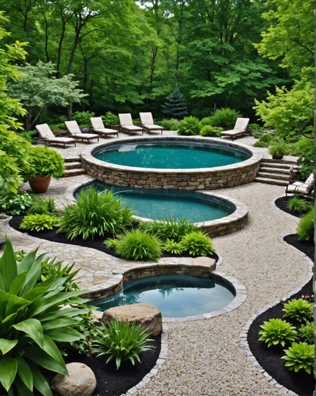 Stone or Gravel Pool Surround