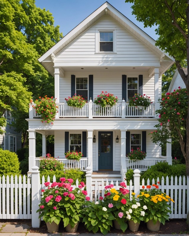 Surround the Porch with a White Picket Fence for a Charming Touch